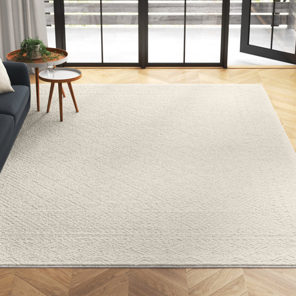 Wade Logan® Calvo Ivory/Off-White Area Rug &amp; Reviews | Wayfair